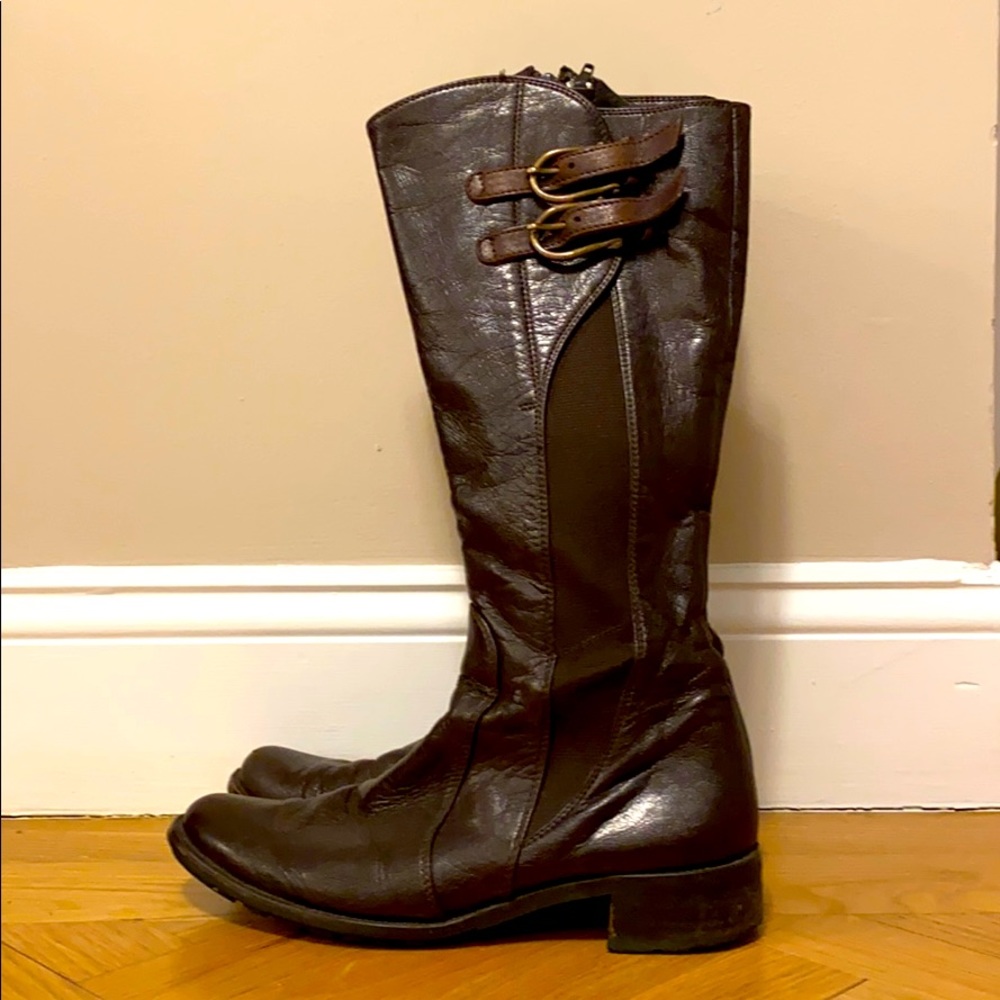 Paul Green brown leather riding boots